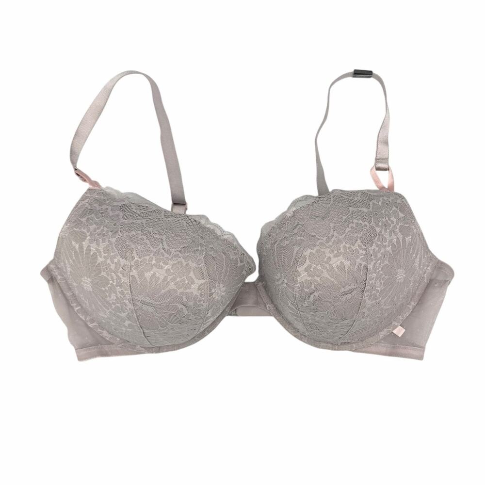 Victoria’s Secret NEW 40D Sexy Tee Sophia Gray Lace Underwire Push-Up Bra